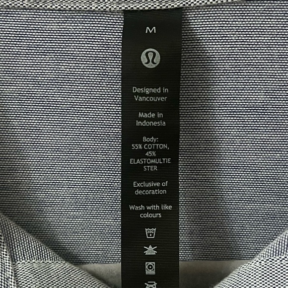 Lululemon Men’s Commission Long-Sleeve Shirt - Harbor Blue/White - Picture 7 of 7